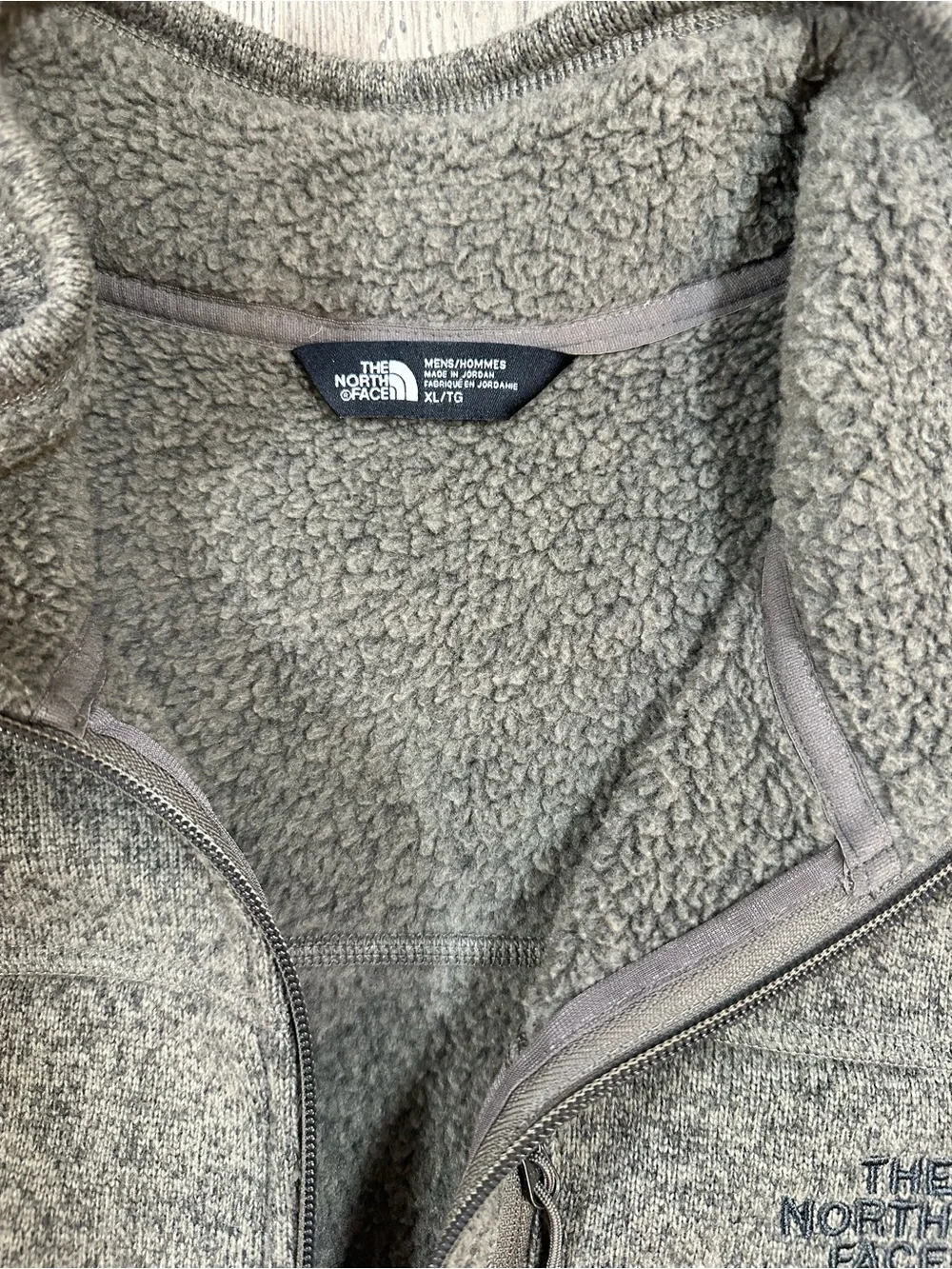 The North Face Men's Brown Zip-Up Fleece Vest